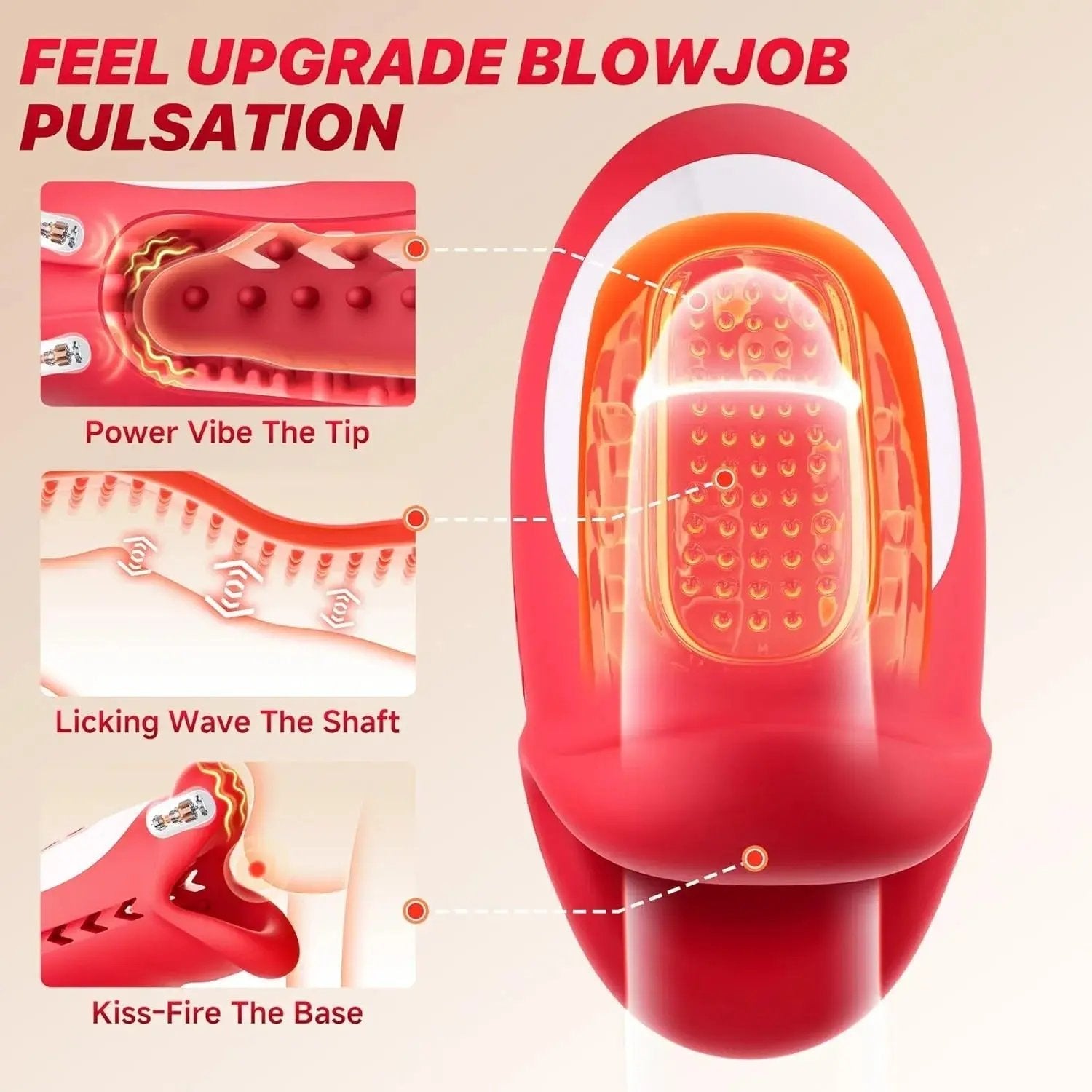 2025 Men's Fun Big Mouth, 4 in 1 pen!s vibrator