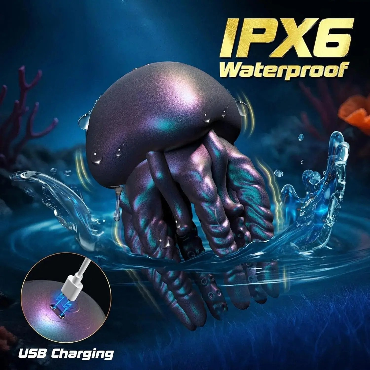 2025 Men's Fun Jellyfish Vibrator👑 10 intense vibration, waterproof