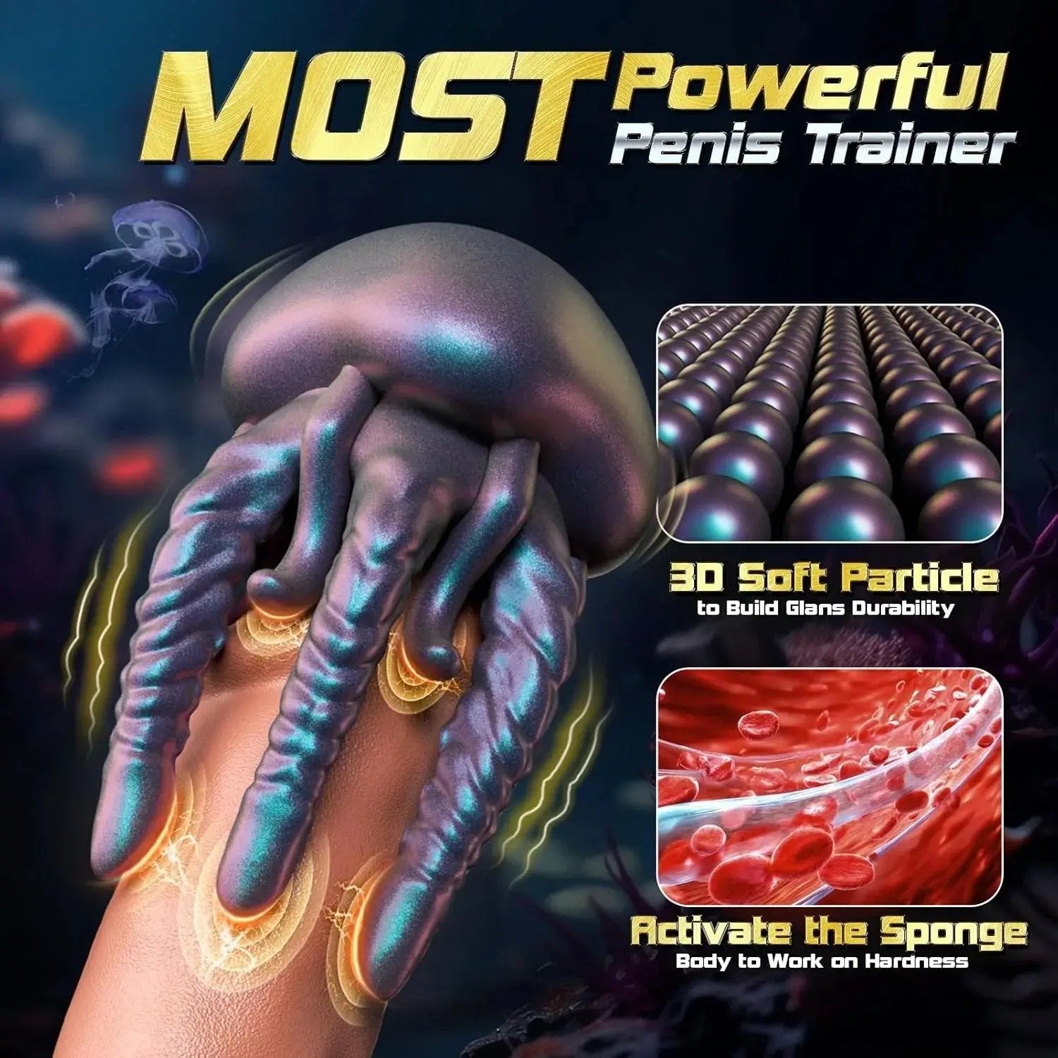 2025 Men's Fun Jellyfish Vibrator👑 10 intense vibration, waterproof