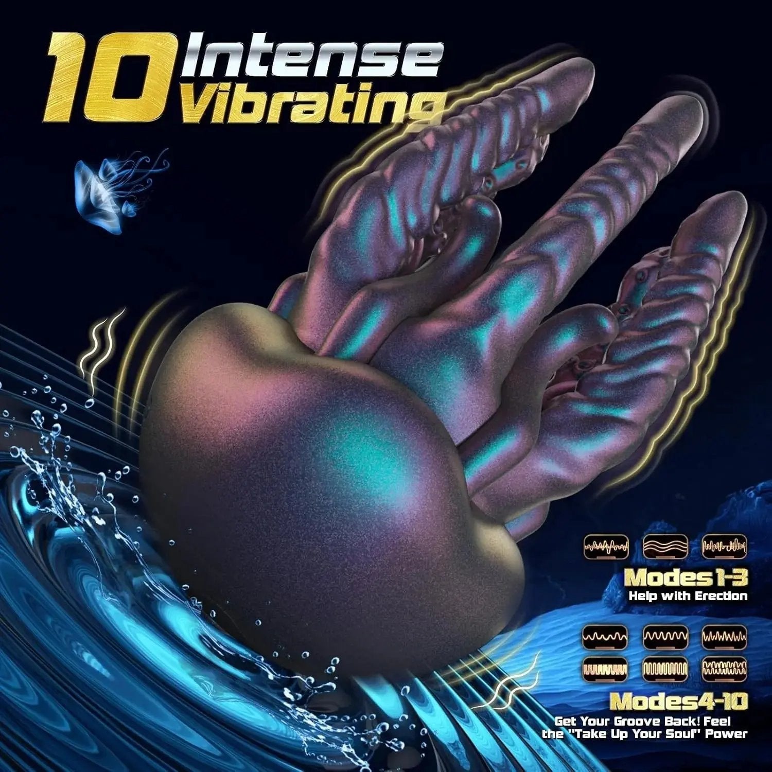 2025 Men's Fun Jellyfish Vibrator👑 10 intense vibration, waterproof